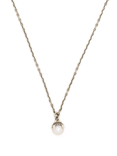 Emanuele Bicocchi Pearl Pendant Necklace In Silver