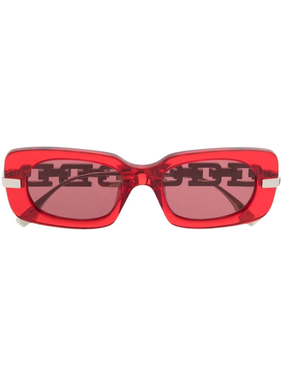 Ambush A-chain Tinted Sunglasses In Red