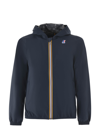 K-way Le Vrai Arnel Poly Cotton Clothing In Blu Scuro