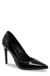Chase & Chloe Pointed Toe Pump In Black Pu