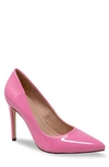 Chase & Chloe Pointed Toe Pump In Pink Patent