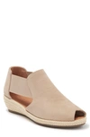 Gentle Souls Signature Noa Elastic Slip-on Platform Sandal In Mushroom
