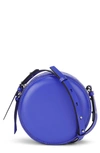 Ganni Banner Recycled Leather Roller Bag In Dazzling Blue