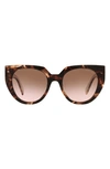 Prada Eyewear Cat-eye Sunglasses In Caramel Tortoise/brown Gr
