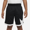 Nike Kids' Big Boys Dri-fit Standard-fit Colorblocked Basketball Shorts In Black