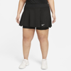 Nike Women's Court Dri-fit Victory Flouncy Tennis Skirt (plus Size) In Black
