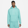 Nike Solo Swoosh Men's Fleece Hoodie In Washed Teal,white