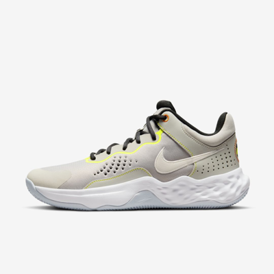 Nike Fly.by Mid 3 Basketball Shoes In Light Iron Ore,atomic Green,black,phantom