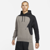 Nike Sportswear Color Clash Men's Pullover Hoodie In Cave Stone,black