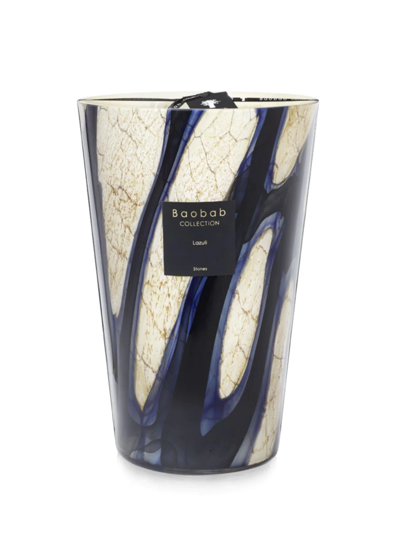 Baobab Collection Stones Lazuli Candle In Blue
