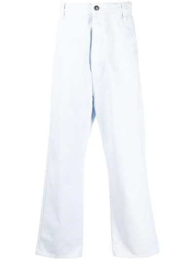 Ami Alexandre Mattiussi Five-pocket Cotton Straight-leg Trousers In White