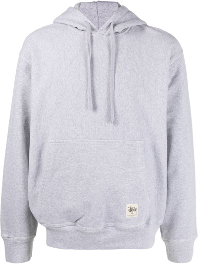 Stussy Long-sleeve Hoodie In Grey