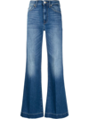 7 For All Mankind Dojo Ultra High Waist Wide Leg Jeans In Blue