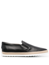Tod's Ods Mens Navy Gomma Rafia Leather Skate Shoes Eur 43 / 9 Uk In Black