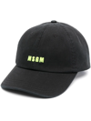 Msgm Logo Baseball Cap In Black