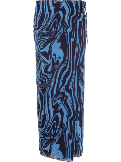 Rotate Birger Christensen Rotate Adia Skirt Rt1097 In Blue