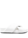Jil Sander Crossover-strap Slip-on Sandals In White