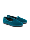 IL GUFO RIB-TRIMMED VELVET SLIPPERS