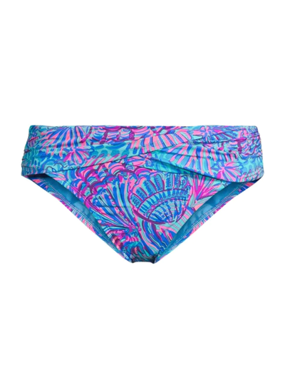 Lilly Pulitzer Lagoon Print Hipster Bikini Bottom In Turquoise