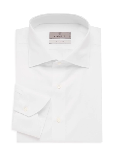 Canali Cotton Dress Shirt In White