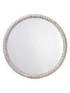 JAMIE YOUNG CO. AUDREY BEADED WHITE WOOD MIRROR