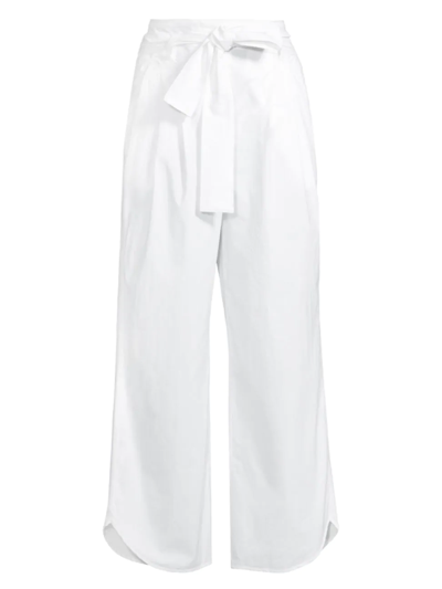 Seventy Poplin Belted Pants In White