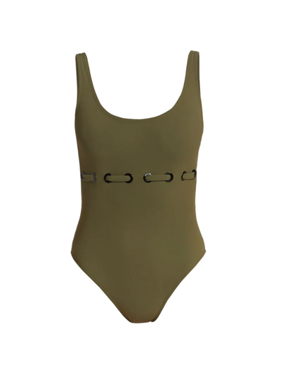 Karla Colletto Swim Lucy One-piece Swimsuit In Olive