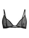 Kiki De Montparnasse Sheer Stripe Triangle Bra In Black