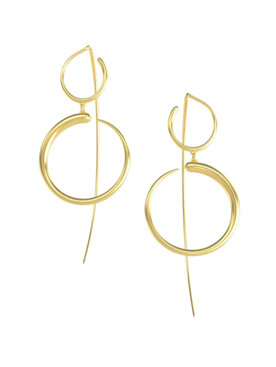 Khiry Nomads At The End Of An Empire 18k Gold Vermeil Nandi Drop Hoop Earrings In Not Applicable