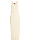 Rag & Bone Asher Ribbed-knit Racerback Maxi Dress In Ivory