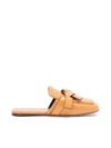 Loewe Low Gate Mules In Light Brown Leather