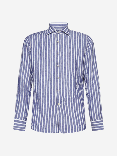 D4.0 Striped Linen Shirt