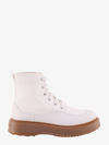 Hogan Amphibian In White Canvas Fabric In Beige
