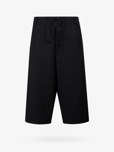 Maison Margiela Drop-crotch Four-stitch Shorts In Black