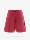 Stone Island Shadow Project Logo Patched Drawstring Waist Shorts In Pink