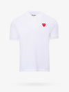 Comme Des Garçons Play Logo Polo Shirt In White