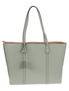 Tory Burch Perry Small Triple Compartment Tote In Blue Celadon