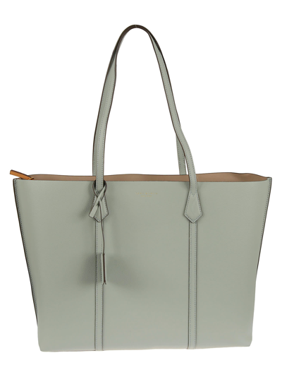 Tory Burch Perry Small Triple Compartment Tote In Blue Celadon