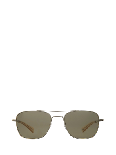 Garrett Leight Harbor Sun Brushed Silver-champagne/g15 Suv Sunglasses