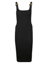 VERSACE JEANS COUTURE BUCKLED STRAP CUT-OUT DETAIL SLIM DRESS