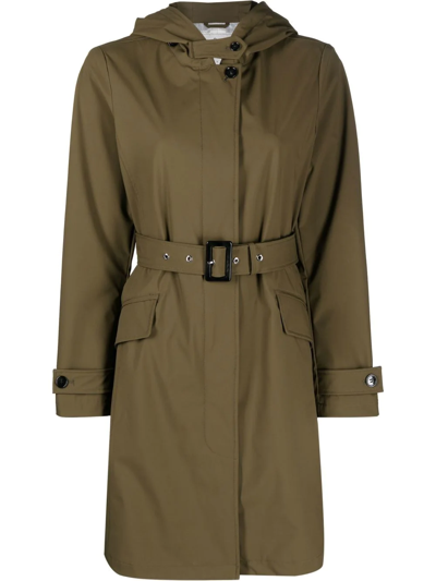 Woolrich Belted Fayette Light Parka In Army Olive