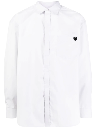 Zzero By Songzio Long Sleeve Shirt In White
