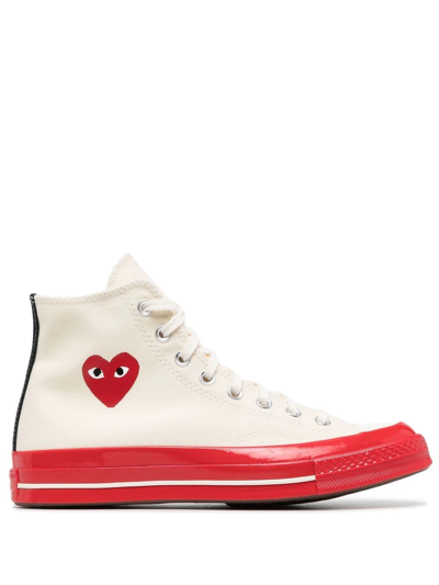 Comme Des Garçons Play X Converse Kids' Chuck 70 High-top Sneakers In Red