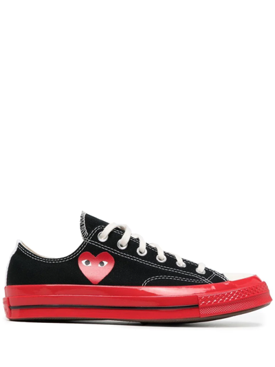 Comme Des Garçons Play X Converse Sneaker Converse Red Sole Nera In Black