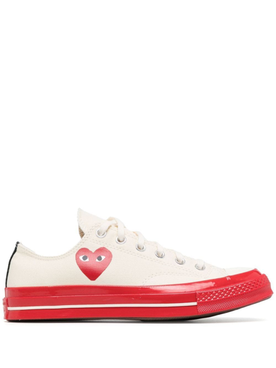 Comme Des Garçons Play X Converse Comme Des Garcons Play X Converse Big Heart 70 Sneakers In White