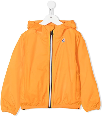 K-way Teen Zipped Lightweight Jacket In Orange