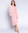 Pj Salvage Textured Essentials Ribbed Knit Robe In Dusty Rose