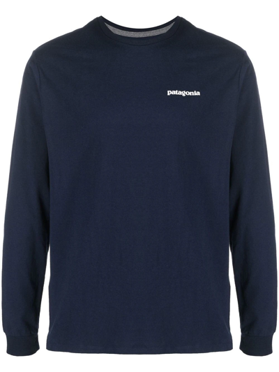 Patagonia P-6 Uprisal Brand-patch Cotton-jersey Sweatshirt In New Navy