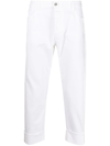 Emporio Armani Mid-rise Straight-leg Jeans In Weiss