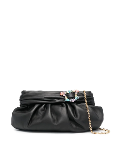 Sophia Webster Crystal Embellishment Shoulder Bag In Schwarz